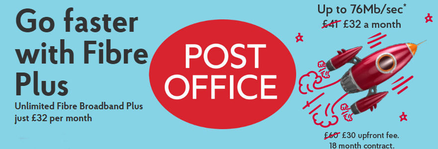 Post Office fibre broadband 38Mbps and 76Mbps launched