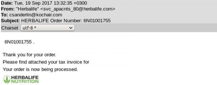 Don’t Click: Fake Herbalife email ransomware sweeping globe
