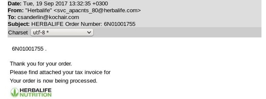 Don’t Click: Fake Herbalife email ransomware sweeping globe