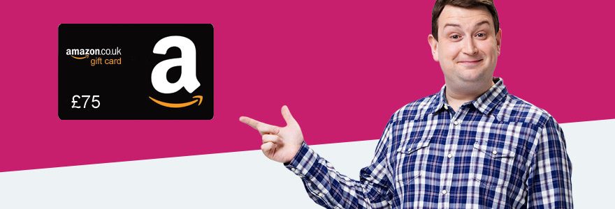 £75 Amazon Gift Card with Plusnet broadband