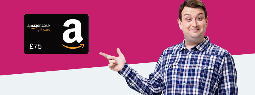 £75 Amazon Gift Card with Plusnet broadband