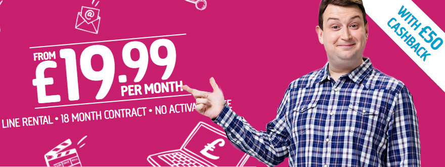 Plusnet deals now with £50 cashback