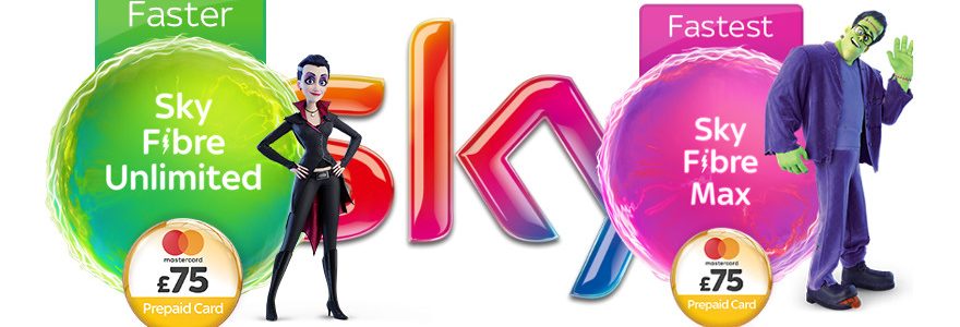 Sky fibre deals now with £75 Reward Card