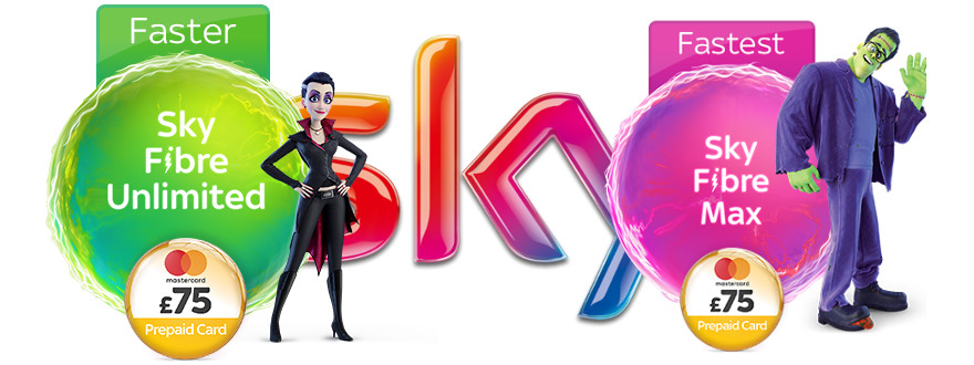 Sky fibre deals now with £75 Reward Card