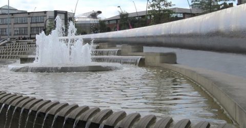 Fountains near Sheffield train station